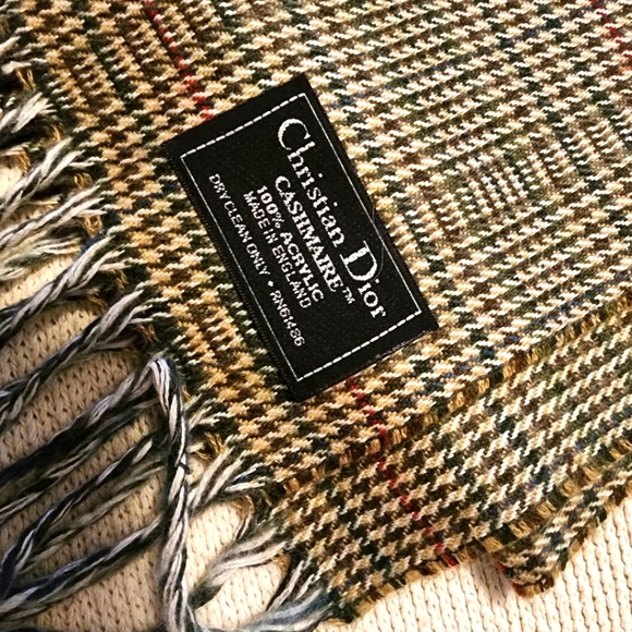 Dior Men's Cashmere Scarf - Brown and Black - Picture 1 of 3